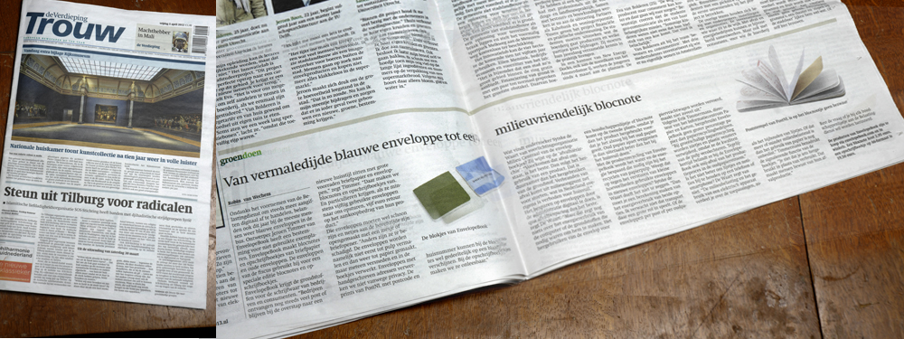 De verdieping Trouw groendoen EnvelopeBook envelope book